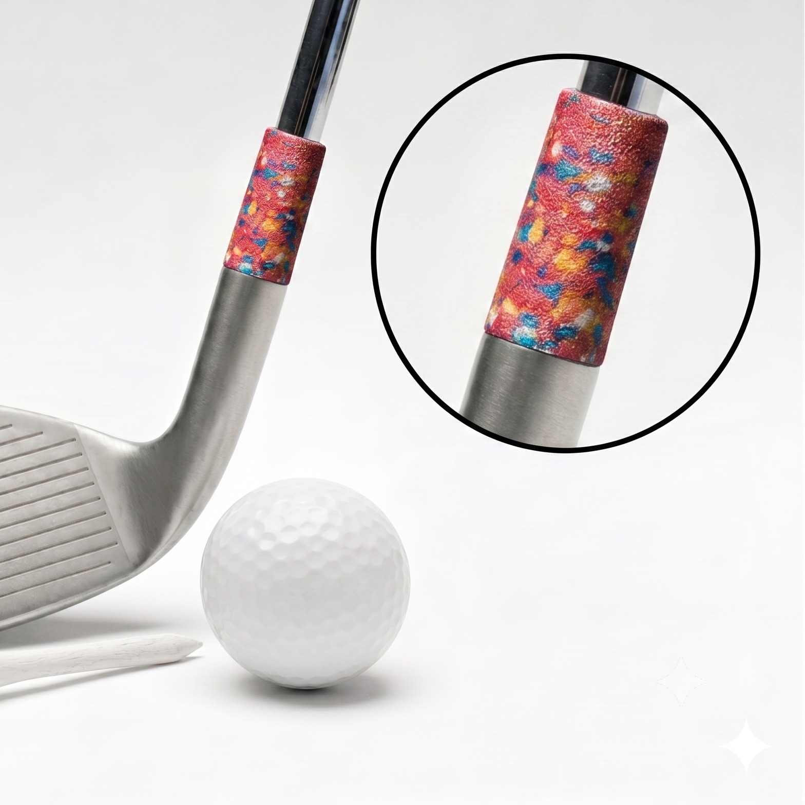 Feral Golf “The Red Pollack” Ferrule – Abstract Paint Splatter