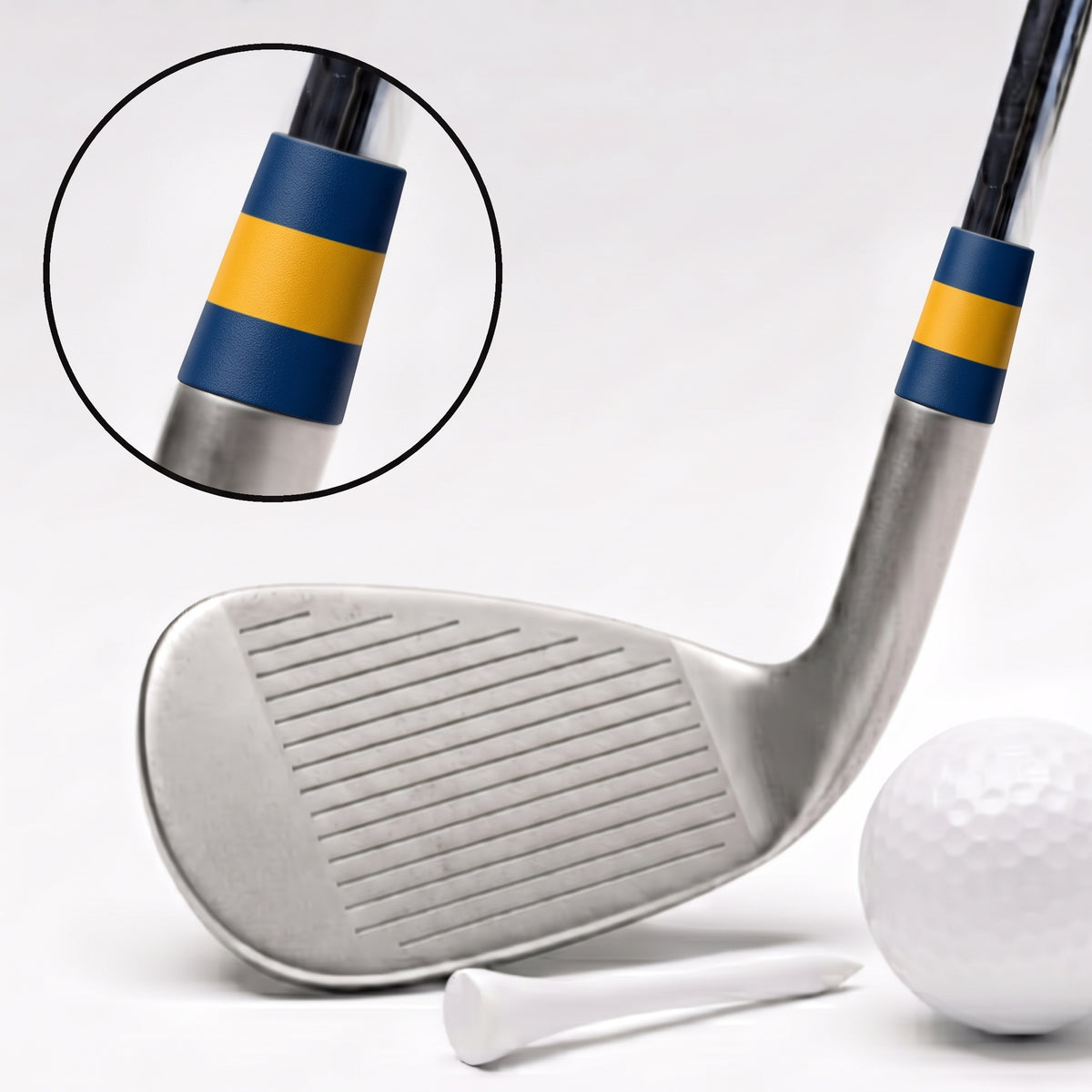 blue and gold bands ferrule