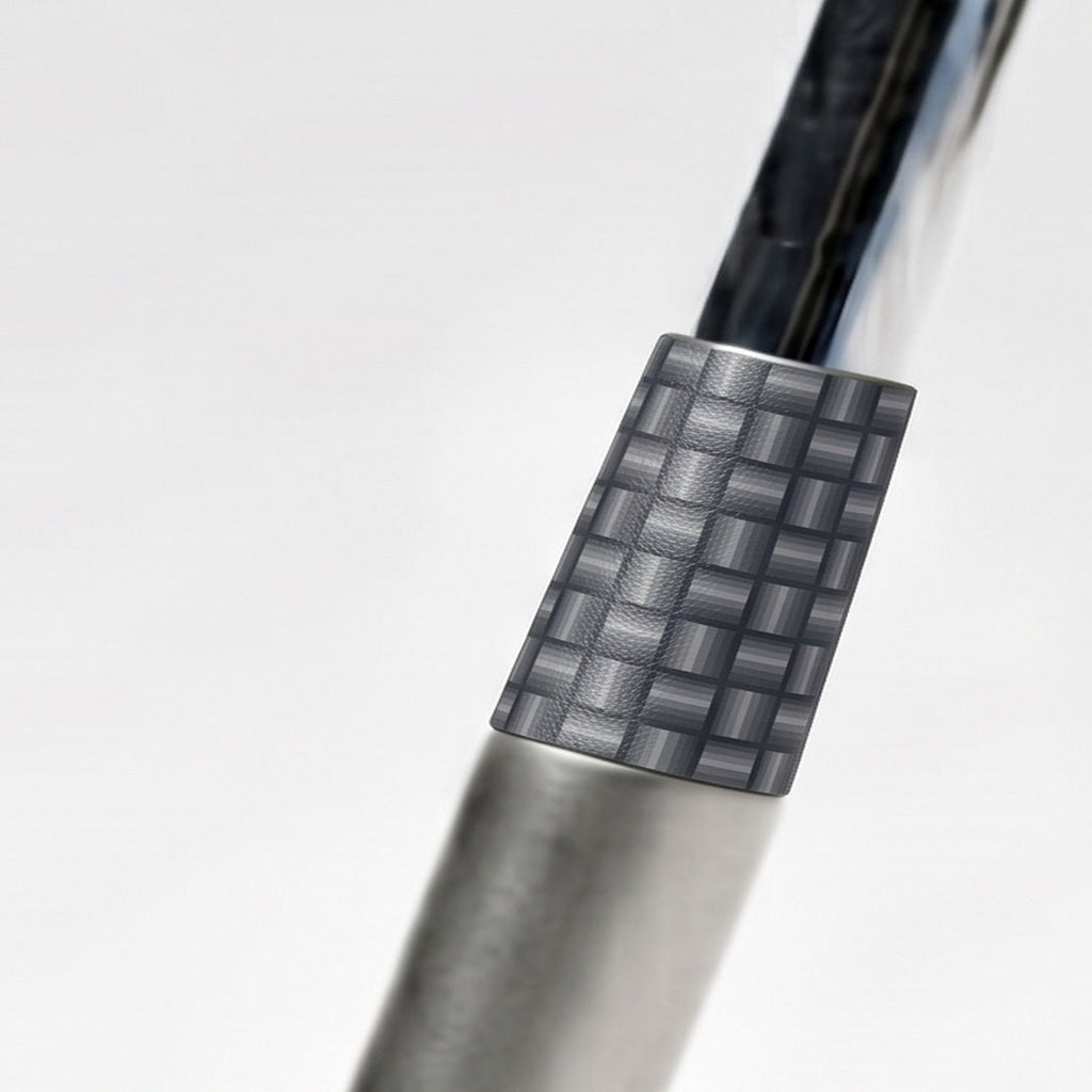 Carbon Weave Ferrule - Fine - close-up of the ferrule on the hosel