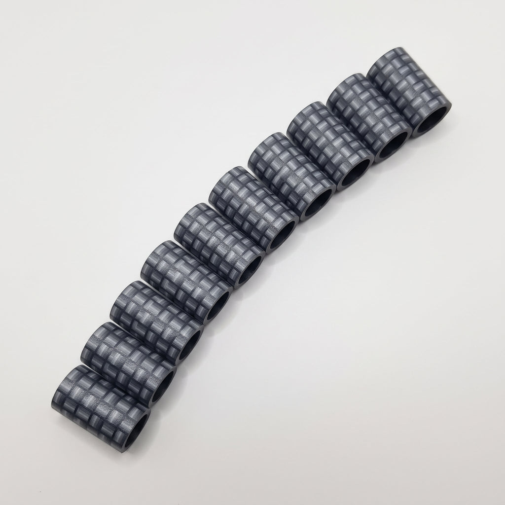 Carbon Weave Ferrule - Fine - 10-pack laid out
