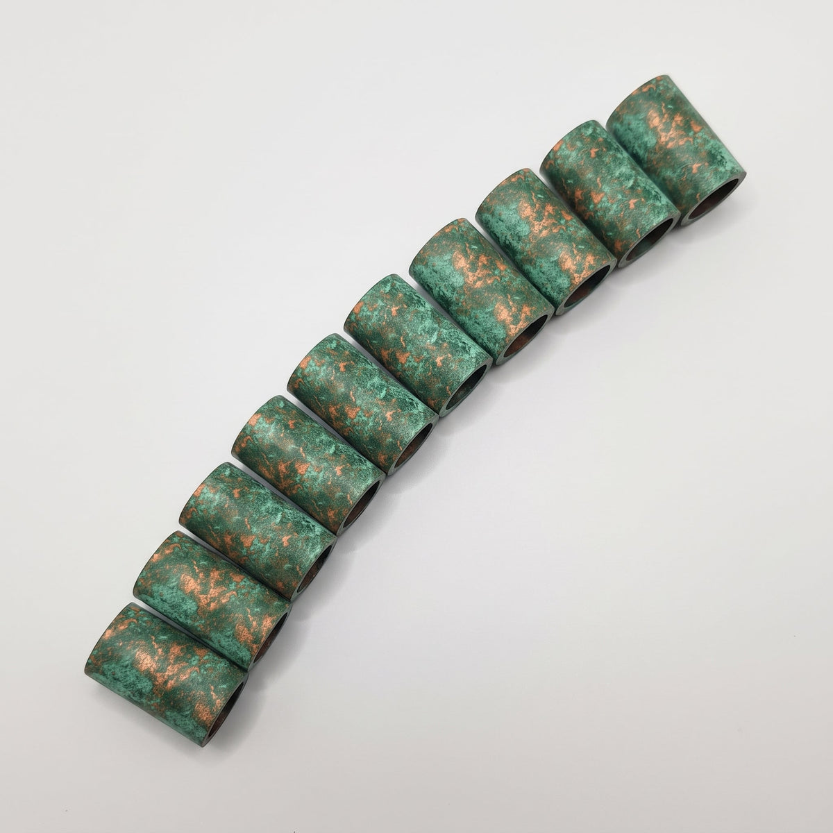Copper Patina Ferrule - 10-pack laid out