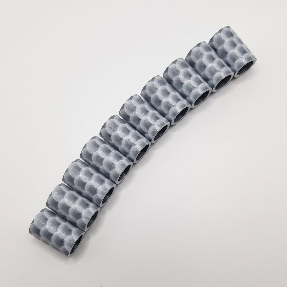 Hammered Steel Ferrule - 10-pack laid out