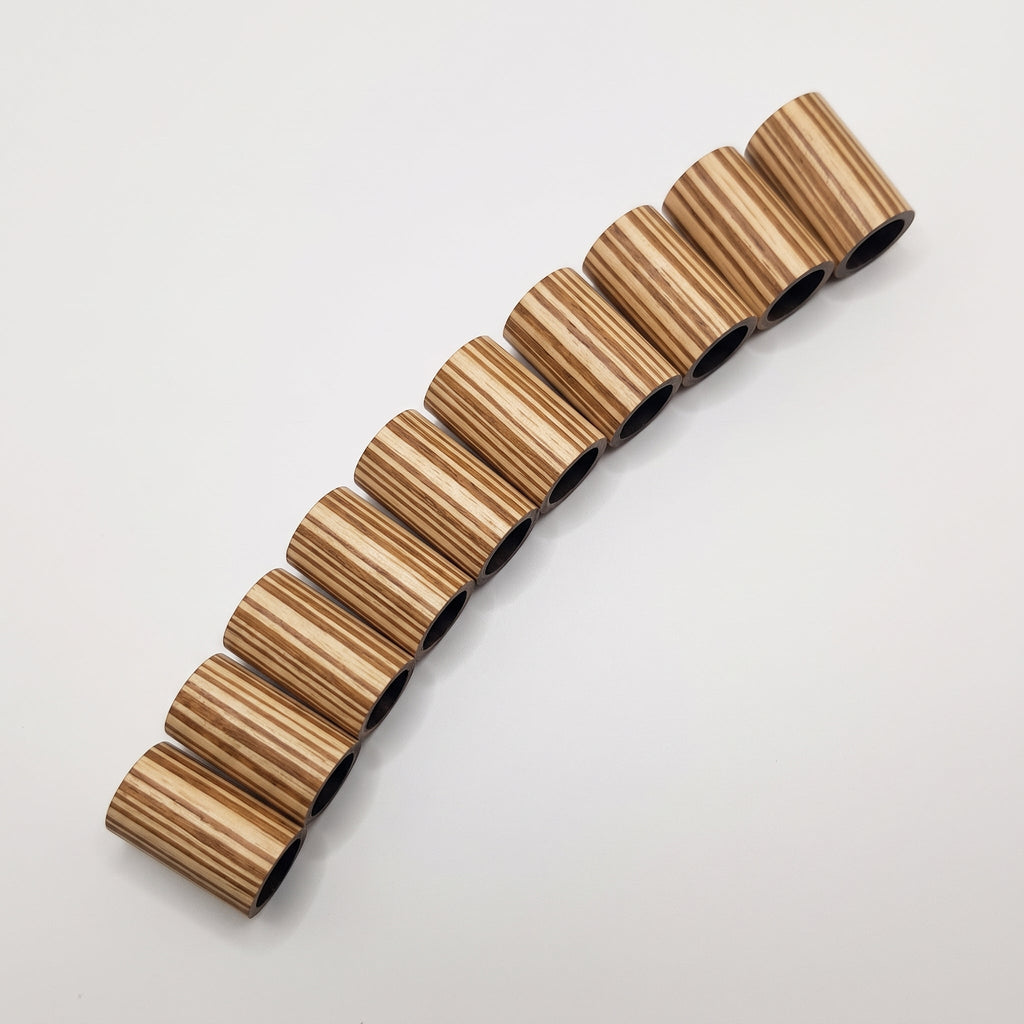 Maple Ferrule - Straight - 10-pack laid out