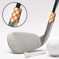 orange and white check ferrule
