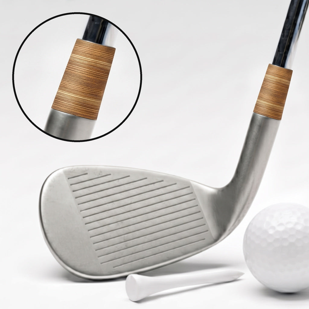 Persimmon Ferrule - on a wedge, with a magnified close-up