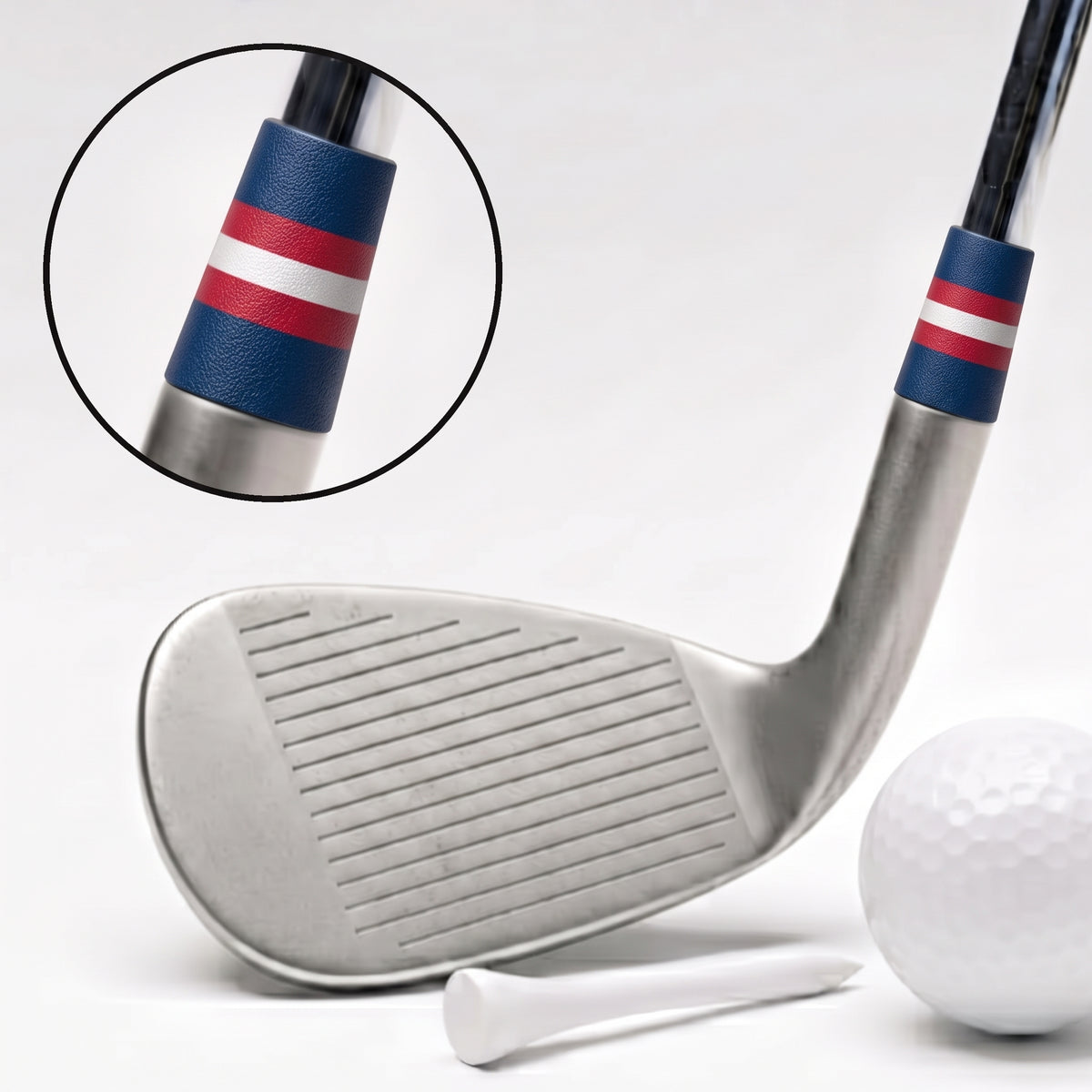 red and navy bands ferrule