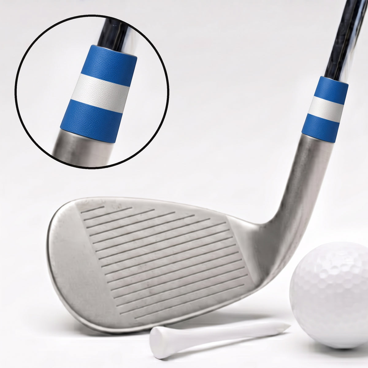 royal blue and white bands ferrule