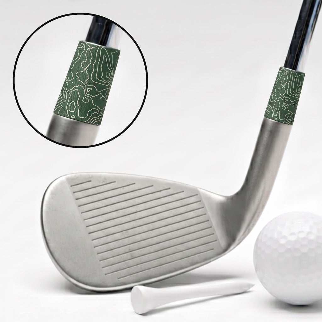 Topo - Green Ferrule - on a wedge, with a magnified close-up
