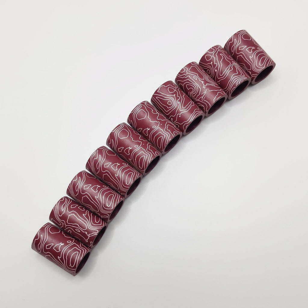 Topo - Maroon Ferrule - 10-pack laid out