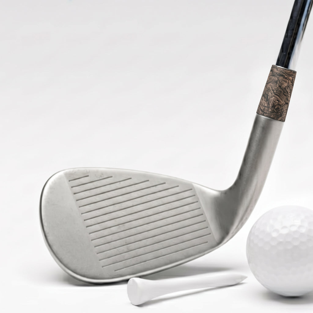 Treebark Ferrule by Feral Golf Co. on a wedge