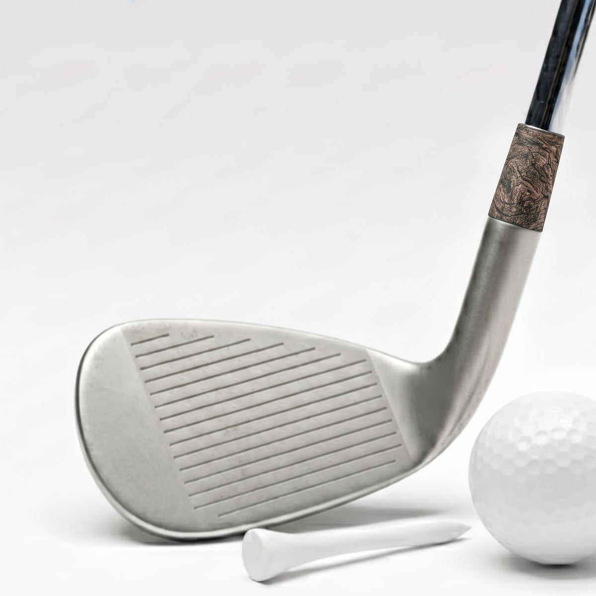 Treebark Ferrule by Feral Golf Co. on a wedge