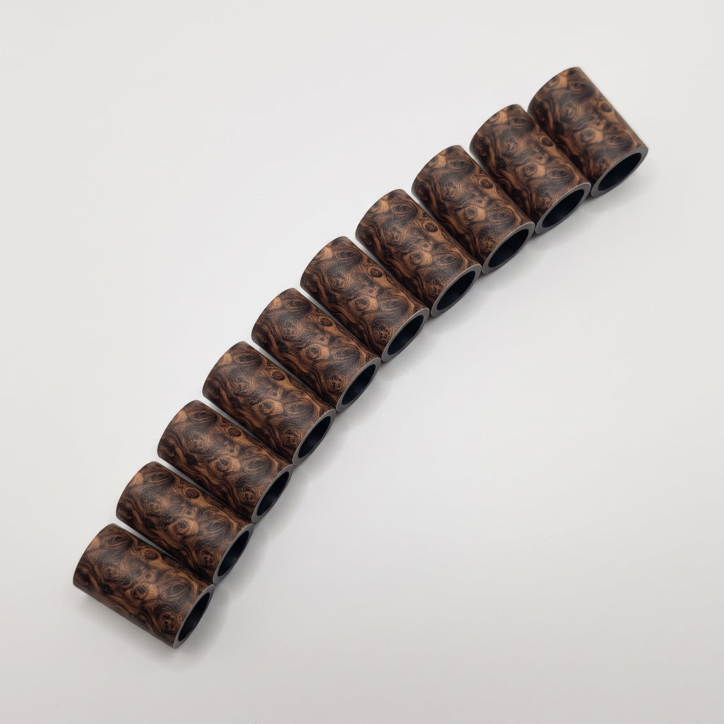 Walnut Ferrule - Burl - 10-pack laid out