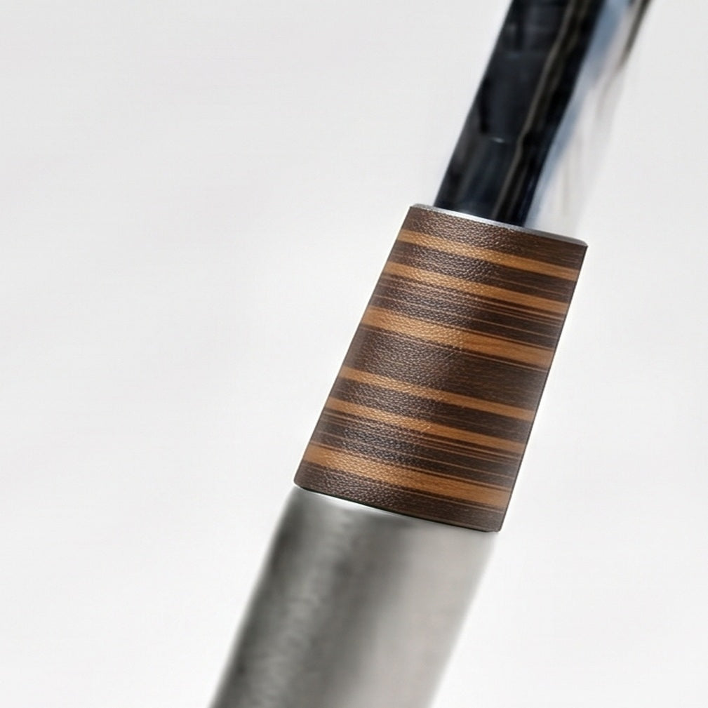 Walnut Ferrule - Straight - close-up of the ferrule on the hosel