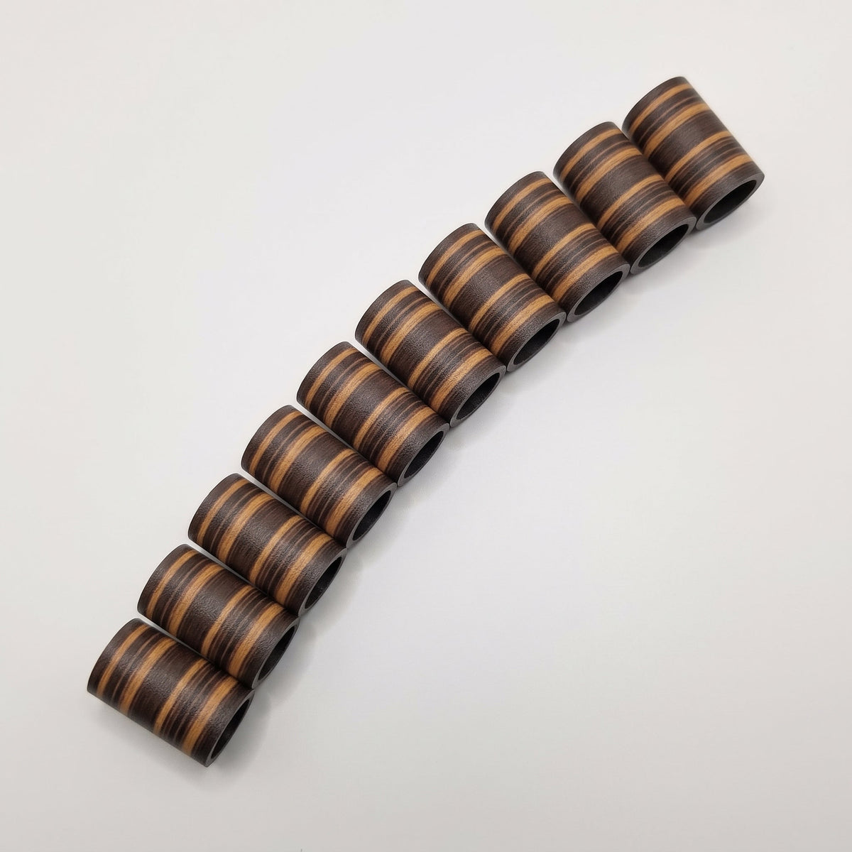 Walnut Ferrule - Straight - 10-pack laid out